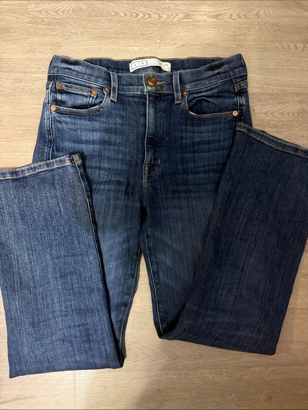 AYR Dark Indigo Straight-Leg Jeans